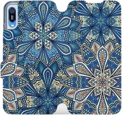 Flip mobile phone case Huawei Y6 2019 - V108P Blue mandala flowers - Phone Cover - Main image