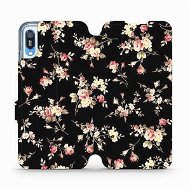 Flip mobile phone case Huawei Y6 2019 - VD02S Flowers on black - Phone Cover