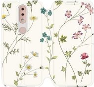 Flipové puzdro na mobil Nokia 4.2 – MD03S Tenké rastlinky s kvetmi - Kryt na mobil