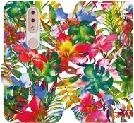 Flipové puzdro na mobil Nokia 4.2 – MG07S Pestrofarebné kvety a listy - Kryt na mobil