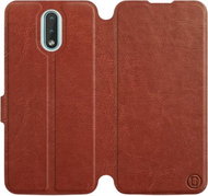 Flip case for Nokia 3.2 in Brown&Gray with grey interior - Phone Cover