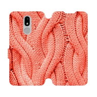 Flip mobile phone case Nokia 3.2 - MK02S Orange sweater pattern - Phone Cover