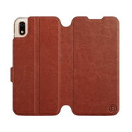 Flip case for Honor 8S in Brown&Gray with grey interior - Phone Cover