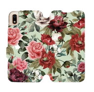 Flip case for Honor 8S - MD06P Roses and flowers on light green background - Phone Cover