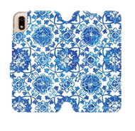 Flip case for Honor 8S - ME05P Blue tiles with flowers - Phone Cover