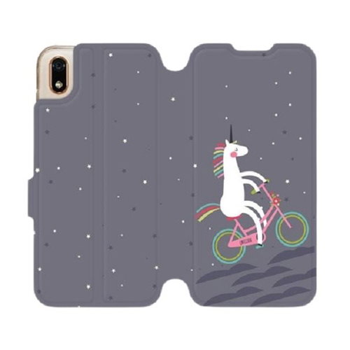 Flip case for Honor 8S - V024P Unicorn on a bike - Phone Cover - Main image