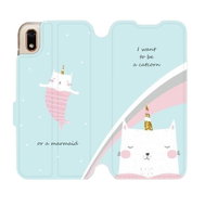 Flip case for Honor 8S - MH11S Cat - I want to be a catcorn or a marmaid - Phone Cover