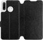Flipové puzdro na mobil Huawei P30 Lite vo vyhotovení  Black & Gray so sivým vnútrom - Kryt na mobil