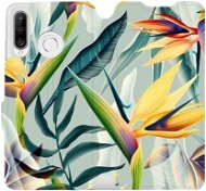 Flip mobile phone case Huawei P30 Lite - MC02S Yellow large flowers and green leaves - Phone Cover