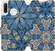 Flip case for mobile Huawei P30 Lite - V108P Blue mandala flowers - Phone Cover