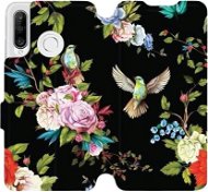 Flip case for mobile Huawei P30 Lite - VD09S Birds and flowers - Phone Cover