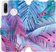 Flip case for Huawei P30 Lite - MG10S Purple and blue leaves - Phone Cover
