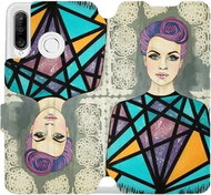 Flip mobile phone case Huawei P30 Lite - MF20S Lady with purple hair - Phone Cover