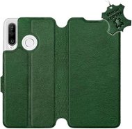 Flip puzdro na mobil Huawei P30 Lite – Zelené – kožené – Green Leather - Kryt na mobil