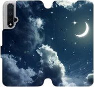 Flipové puzdro na mobil Honor 20 – V145P Nočná obloha s mesiacom - Kryt na mobil