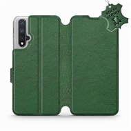Flip puzdro na mobil Honor 20 – Zelené – kožené – Green Leather - Kryt na mobil