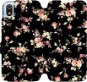 Flip case for Xiaomi Redmi 7A - VD02S Flowers on black - Phone Cover