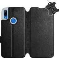 Flip case for mobile Huawei P Smart Z - Black - Leather - Black Leather - Phone Cover