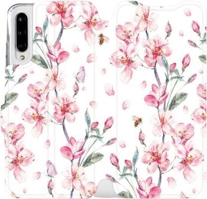 Flipové pouzdro na mobil Xiaomi Mi A3 - M124S Růžové květy - Phone Cover - Main image