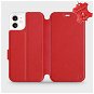 Flip puzdro na mobil Apple iPhone 11 – Červené - kožené – Red Leather - Kryt na mobil