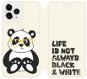 Flipové puzdro na mobil Apple iPhone 11 Pro – M041S Panda – life is not always black and white - Kryt na mobil