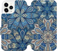 Flip mobile case Apple iPhone 11 Pro - V108P Blue mandala flowers - Phone Cover