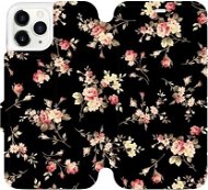 Flip mobile case Apple iPhone 11 Pro - VD02S Flowers on black - Phone Cover