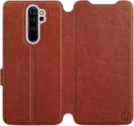 Phone Cover Flip case for Xiaomi Redmi Note 8 Pro in Brown&Gray with grey interior - Kryt na mobil