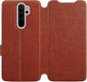 Flip case for Xiaomi Redmi Note 8 Pro in Brown&Gray with grey interior - Phone Cover
