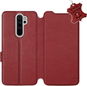 Flip pouzdro na mobil Xiaomi Redmi Note 8 Pro - Tmavě červené - kožené -   Dark Red Leather - Kryt na mobil