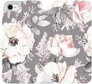 Flipové puzdro na mobil Apple iPhone 8 – MX06S Kvety na sivom pozadí - Kryt na mobil