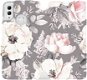 Flipové puzdro na mobil Honor 10 Lite – MX06S Kvety na sivom pozadí - Kryt na mobil