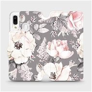 Flip case for mobile Samsung Galaxy A40 - MX06S Flowers on grey background - Phone Cover