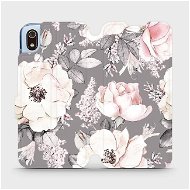 Phone Cover Flip case for Xiaomi Redmi 7A - MX06S Flowers on grey background - Kryt na mobil