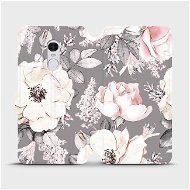 Flip case for Xiaomi Redmi Note 4 Global - MX06S Flowers on grey background - Phone Cover