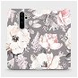 Phone Cover Flip case for Xiaomi Redmi Note 8 Pro - MX06S Flowers on grey background - Kryt na mobil
