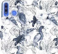 Flipové puzdro na mobil Honor 20 Lite – MX09S Modrasté kvety - Kryt na mobil