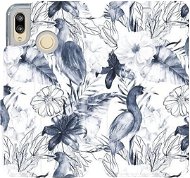 Flipové puzdro na mobil Huawei P20 Lite – MX09S Modrasté kvety - Kryt na mobil