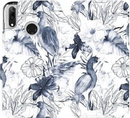 Flip mobile phone case Huawei Y7 2019 - MX09S Blue flowers - Phone Cover