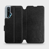 Flip case for Huawei Nova 5T in Black & Orange with orange interior - Phone Cover