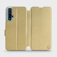 Flip case for Huawei Nova 5T in Gold&Gray with grey interior - Phone Cover