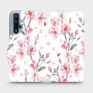 Flip mobile phone case Huawei Nova 5T - M124S Pink flowers - Phone Cover