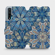 Flip mobile phone case Huawei Nova 5T - V108P Blue mandala flowers - Phone Cover