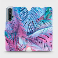 Flip mobile phone case Huawei Nova 5T - MG10S Purple and blue leaves - Phone Cover