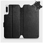 Flip case for Samsung Galaxy A30s - Black - Leather - Black Leather - Phone Cover
