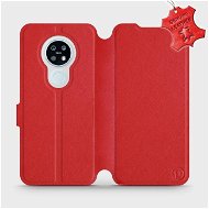 Flip puzdro na mobil Nokia 6.2 – Červené – kožené – Red Leather - Kryt na mobil