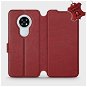 Flip case for Nokia 6.2 - Dark Red - Leather - Dark Red Leather - Phone Cover