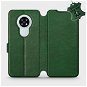 Flip puzdro na mobil Nokia 6.2 – Zelené – kožené – Green Leather - Kryt na mobil