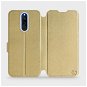 Flip case for Xiaomi Redmi 8 in Gold&Gray with grey interior - Phone Cover