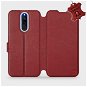 Flip case for Xiaomi Redmi 8 - Dark Red - Leather - Dark Red Leather - Phone Cover